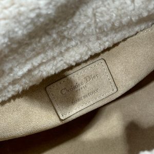 CD Lady 24 Camel Cowhide And Fur Gold Hardware