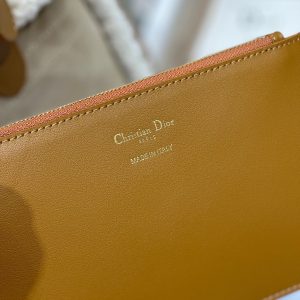 CD Toujours 28.5 Camel Brown Cowhide And Fur Gold Hardware