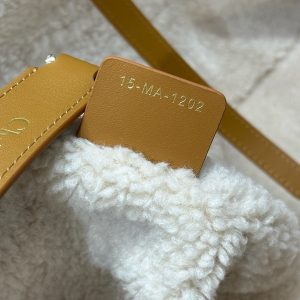 CD Toujours 37 Camel Brown Cowhide And Fur Gold Hardware