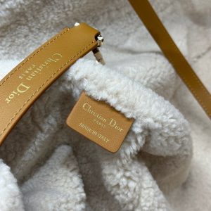 CD Toujours 37 Camel Brown Cowhide And Fur Gold Hardware