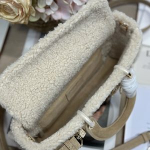 CD Lady D-Joy 26 Camel Cowhide And Fur Gold Hardware