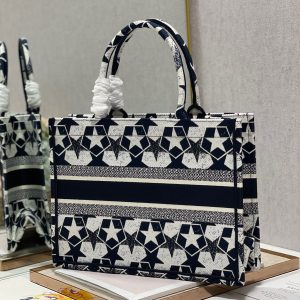 CD Five-pointed Star Book Tote 36cm Bag Blue White Canvas 336522