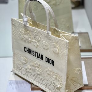 CD Fish Shreds White Book Tote 42cm Bag Canvas 336594