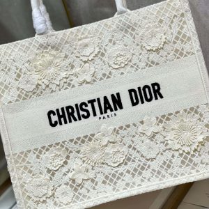 CD Fish Shreds White Book Tote 42cm Bag Canvas 336594