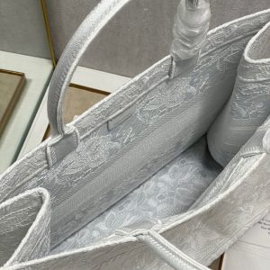 CD Lace White Book Tote 42cm Bag Canvas 336570