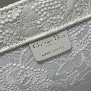 CD Lace White Book Tote 42cm Bag Canvas 336570