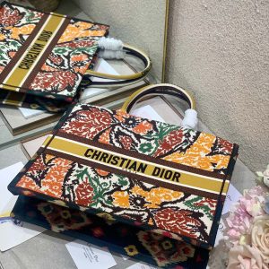 CD Yellow Five-color Flower Book Tote 42cm Bag Canvas 336579