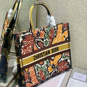 CD Yellow Five-color Flower Book Tote 42cm Bag Canvas 336579