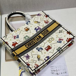 CD Colorful Twelve Constellations Book Tote 42cm Bag Canvas 336606