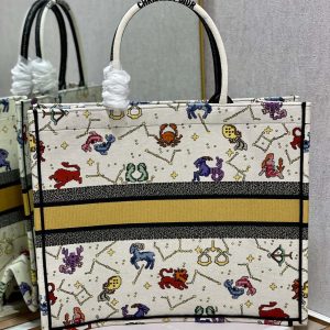 CD Colorful Twelve Constellations Book Tote 42cm Bag Canvas 336606