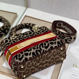 CD Velvet Leopard Print 24 Lady Dior Bag Canvas 336645