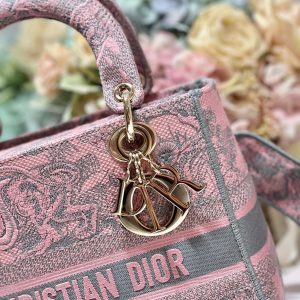 CD Old Foundation Tiger 24 Lady Dior Bag Canvas 336685