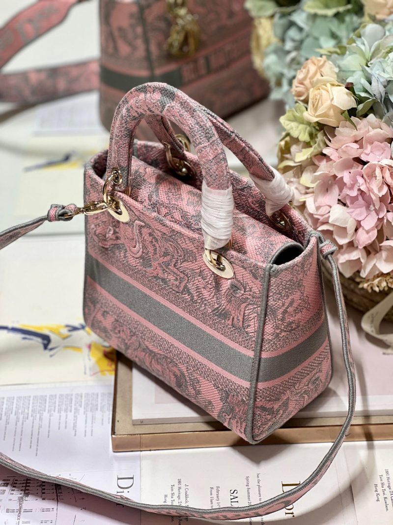 CD Old Foundation Tiger 24 Lady Dior Bag Canvas 336685