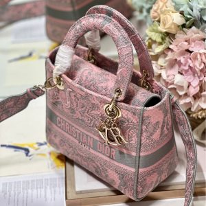 CD Old Foundation Tiger 24 Lady Dior Bag Canvas 336685