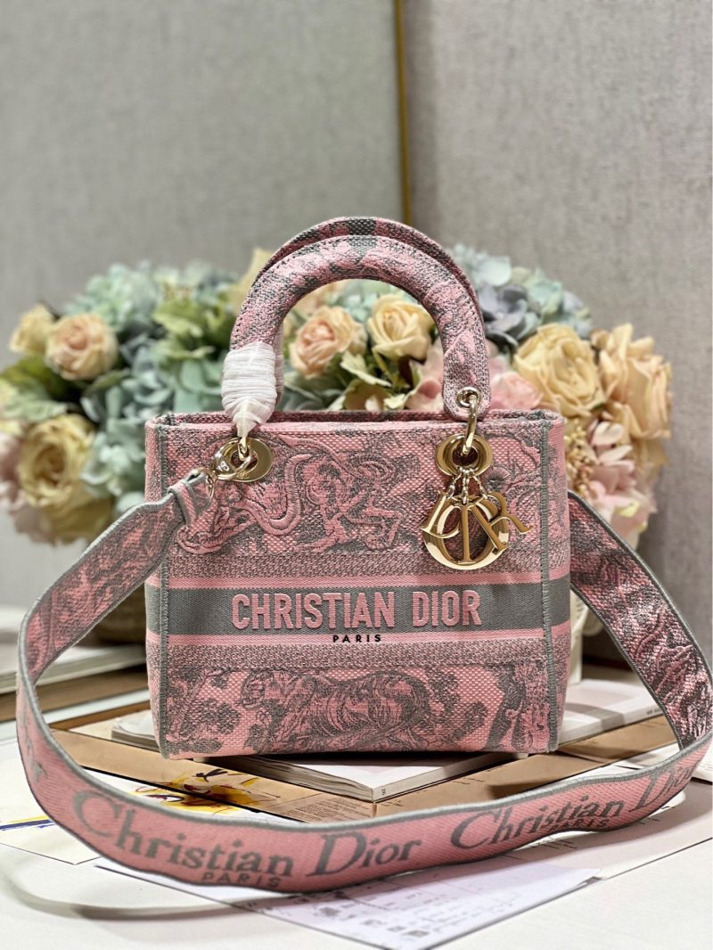 CD Old Foundation Tiger 24 Lady Dior Bag Canvas 336685