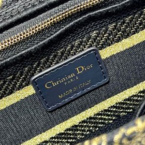 CD Black Magpie 24 Lady Dior Bag Canvas 336688