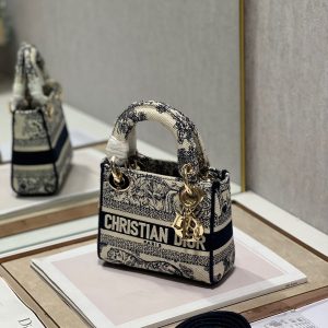 CD Old Blue Tiger 17 Lady Dior Bag Canvas 336742