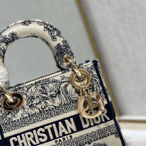 CD Old Blue Tiger 17 Lady Dior Bag Canvas 336742