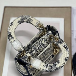 CD Old Blue Tiger 17 Lady Dior Bag Canvas 336742