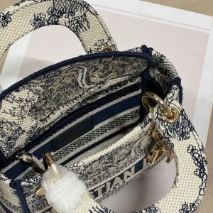 CD Old Blue Tiger 17 Lady Dior Bag Canvas 336742