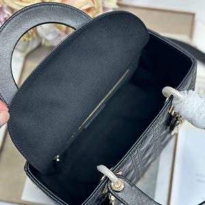 CD Medium Lady Dior 24 Bag Black Lambskin