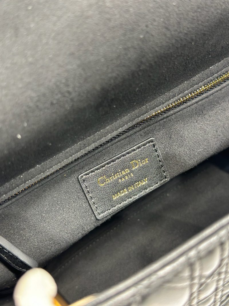 CD Medium Lady Dior 24 Bag Black Lambskin