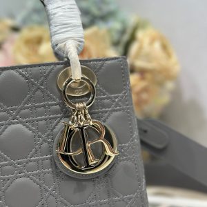 CD Lady Dior Bag Grey Lambskin