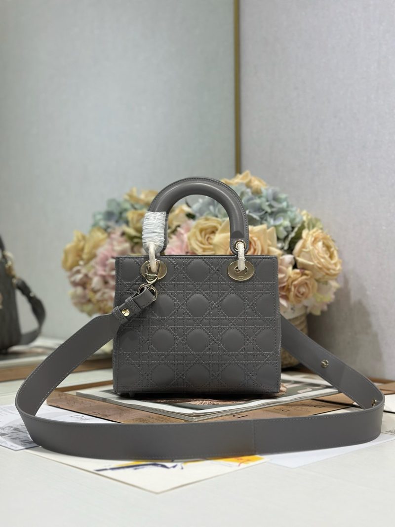 CD Lady Dior Bag Grey Lambskin