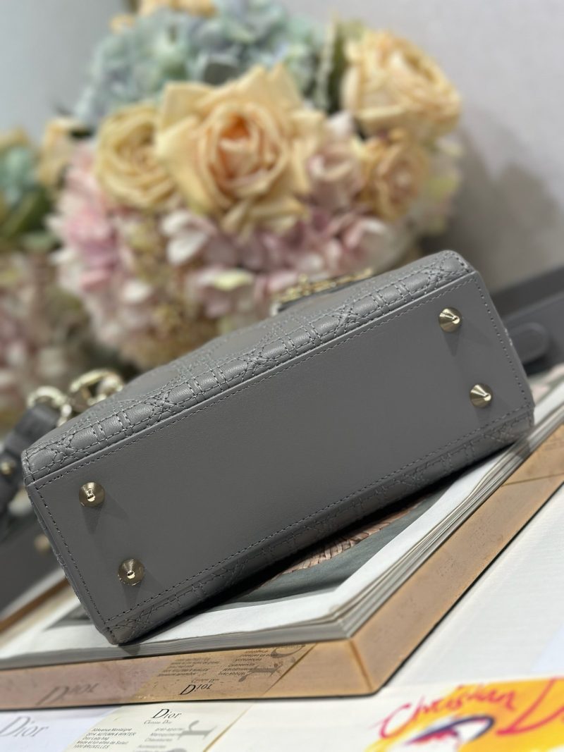 CD Lady Dior Bag Grey Lambskin