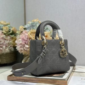 CD Lady Dior Bag Grey Lambskin