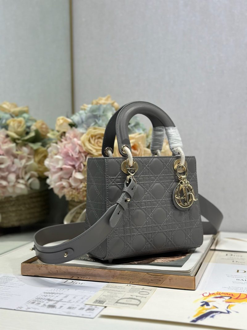 CD Lady Dior Bag Grey Lambskin