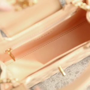 CC 24K Nano 19cm Kelly Shopper Bag Beige Patent Lambskin