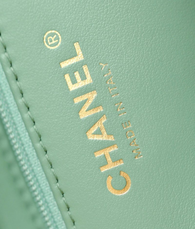 CC 24K Nano 19cm Kelly Shopper Bag Cloud Blue Patent Lambskin