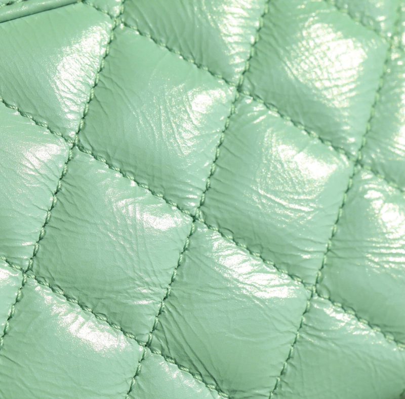 CC 24K Nano 19cm Kelly Shopper Bag Cloud Blue Patent Lambskin