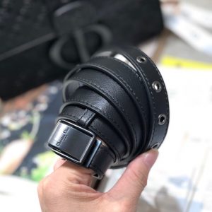 CD Embossed Montaigne Black Calfskin 336833