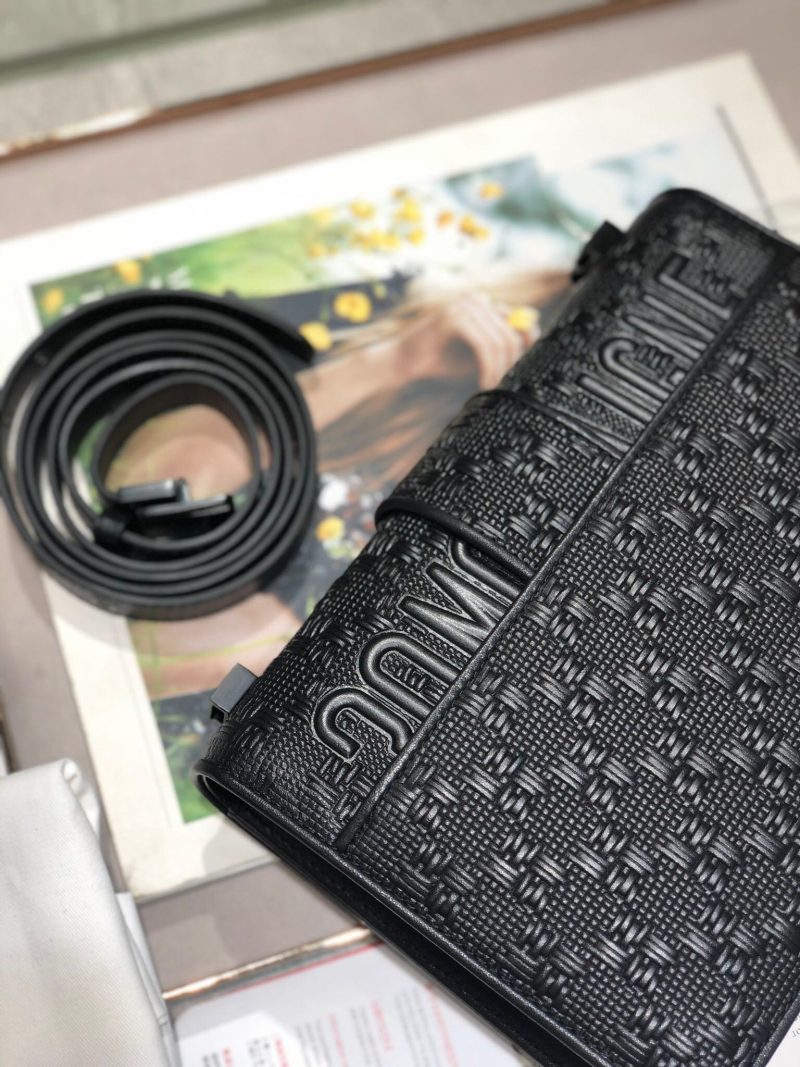 CD Embossed Montaigne Black Calfskin 336833