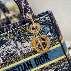 CD Blue Constellation 24 Lady Dior Bag Canvas 336724