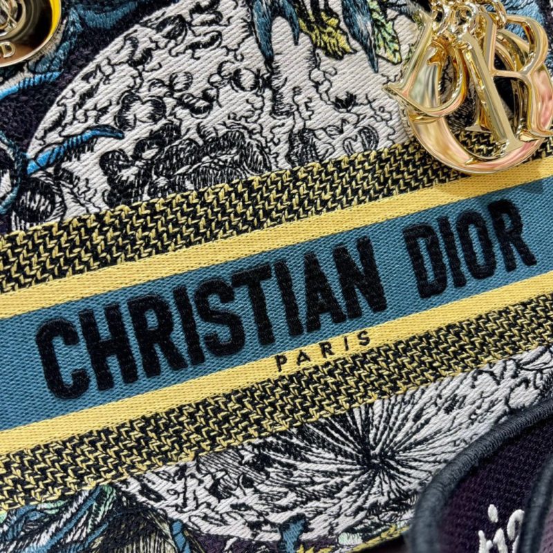 CD Blue Constellation 24 Lady Dior Bag Canvas 336724