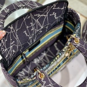 CD Blue Constellation 24 Lady Dior Bag Canvas 336724