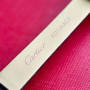 Baignoire 23mm Silver Case Diamond Bezel Black Leather Strap