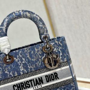 CD Denim Water Blue 24 Lady Dior Bag Canvas 336663