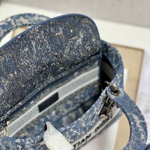 CD Denim Water Blue 24 Lady Dior Bag Canvas 336663