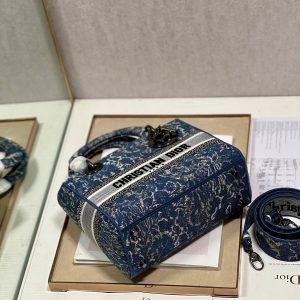 CD Denim Water Blue 24 Lady Dior Bag Canvas 336663