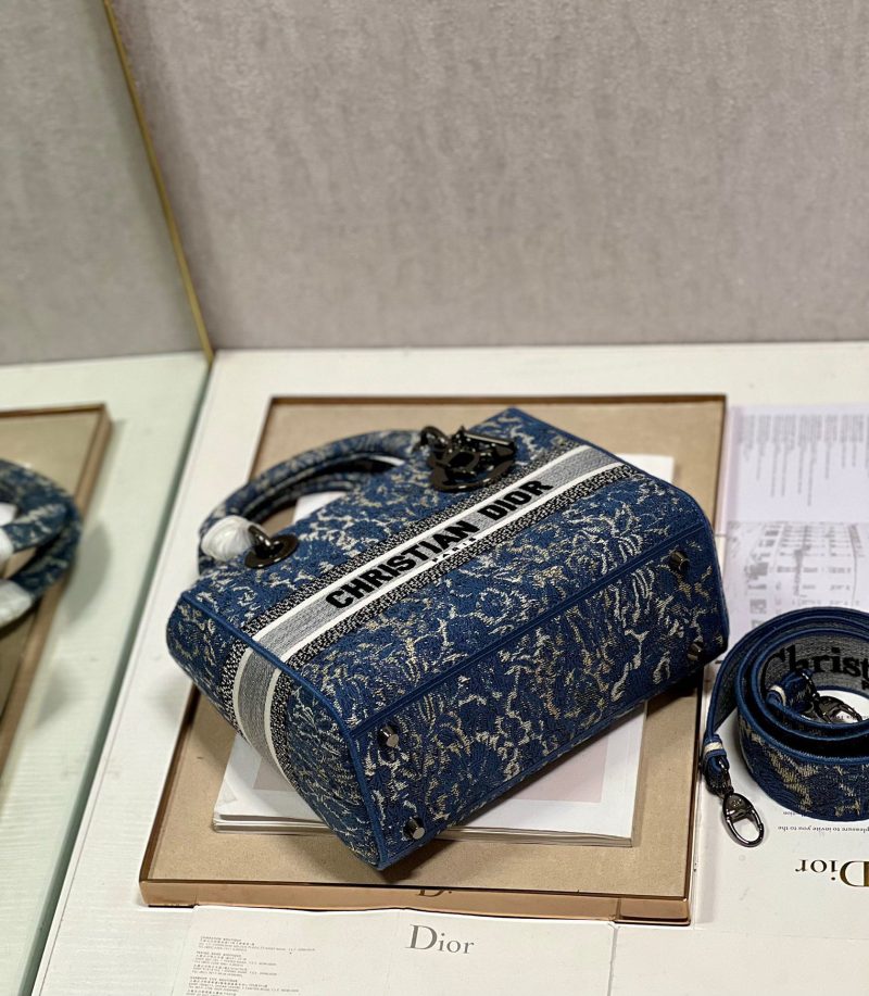 CD Denim Water Blue 24 Lady Dior Bag Canvas 336663
