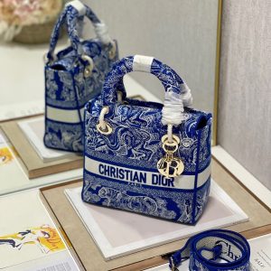 CD New Blue Tiger 24 Lady Dior Bag Canvas 336715