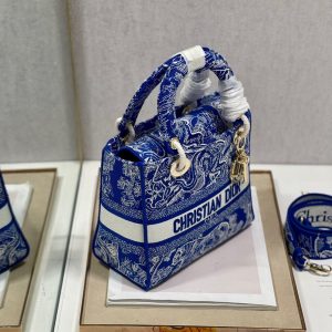 CD New Blue Tiger 24 Lady Dior Bag Canvas 336715