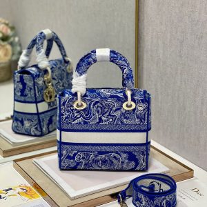CD New Blue Tiger 24 Lady Dior Bag Canvas 336715