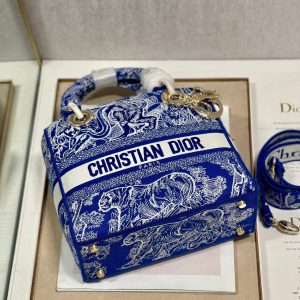 CD New Blue Tiger 24 Lady Dior Bag Canvas 336715
