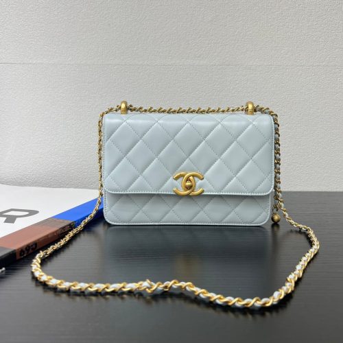 CC 25S Woc Cloud Blue Calfskin Gold Hardware