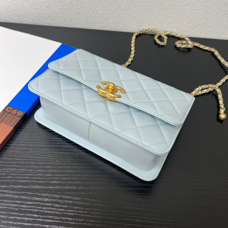CC 25S Woc Cloud Blue Calfskin Gold Hardware